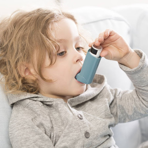 Child With Asthma Inhaler